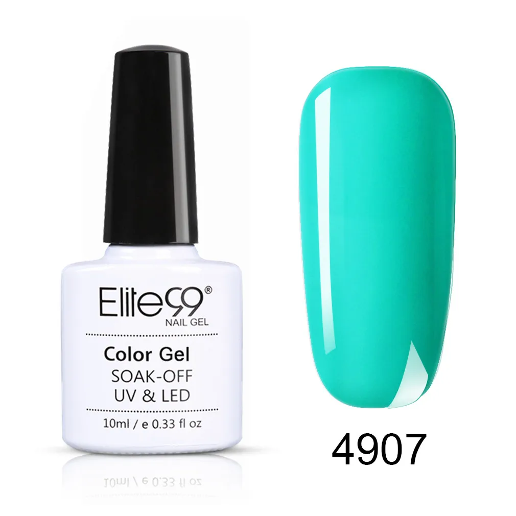 4907 Elite99 Гель-лак Набор UV Vernis Полупостоянный праймер верхнее покрытие 10 мл телесный гель лак для ногтей, маникюр гель лак PolishesNails - Цвет: 4907