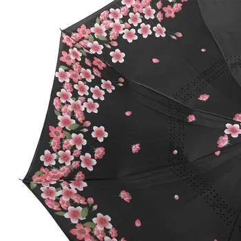 

C-Handle Double Layer Umbrella Folding Inverted Upside Down Reverse Windproof 28TC