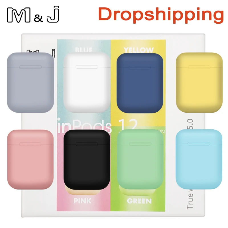 2020 оригинальные Macaron 12 tws наушники Bluetooth 5 0 беспроводные Touch Pop up спортивные для