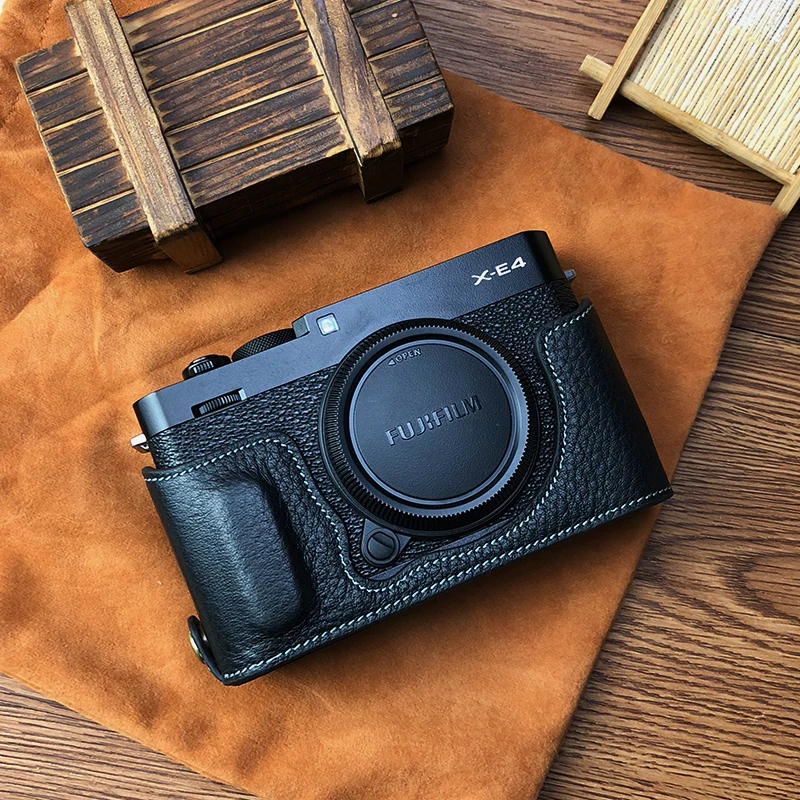 本革 FUJIFILM フジフイルム XE4 用 本革カメラケース ブラック