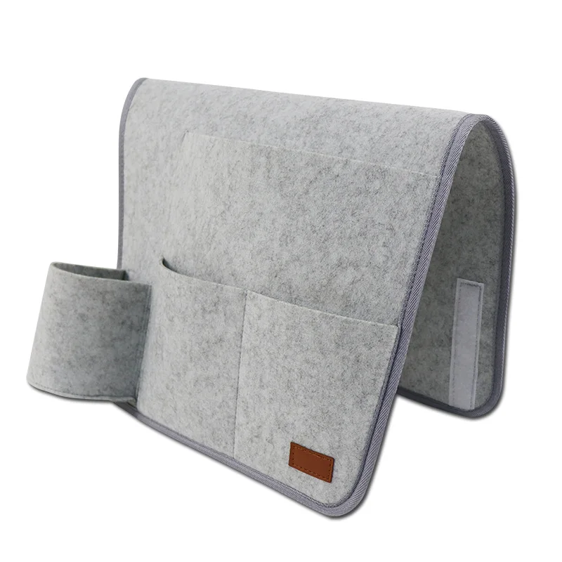 Large Capacity Bed Storage Bag Pockets Felt Bedside Hanging Storage Organizer Holder For Student Dormitory Bed Table Sofa