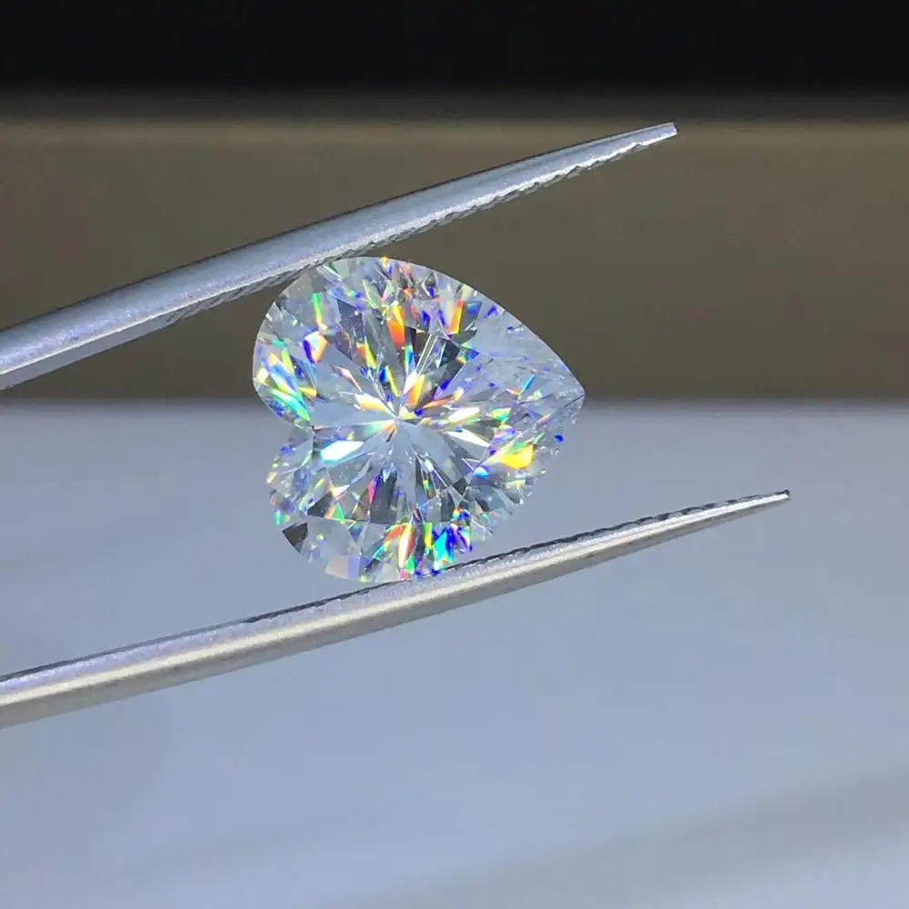 Poetry Of Jew Store Heart Moissanite 1.00ct D VVS barestone Moissanite ring Pendants for naked diamond