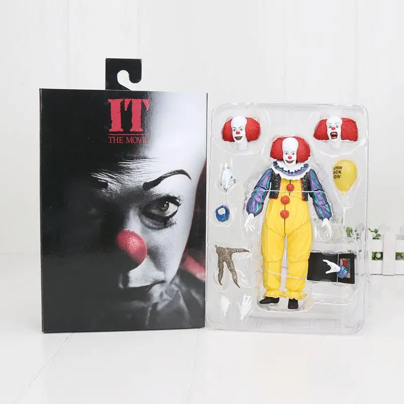 18 см NECA Pennywise 1990 Стивен Кинг это Pennywise Джокер клоун neca Хищник Джокер фигурка игрушки куклы - Цвет: wallet in box