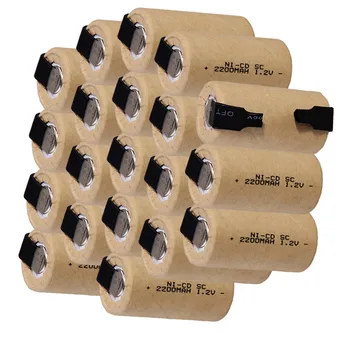 

yeckpowo 20 pcs SC battery 2200mAh 1.2V NICD subc screwdriver drill batteries for Bosch Mikita Dewalt Hitachi electric tools