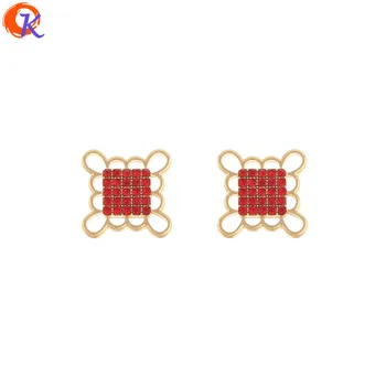 

Cordial Design 50Pcs 13*13MM Jewelry Accessories/Rhinestone Charms/Earrings Connectors/DIY Making/Hand Made/Earring Findings