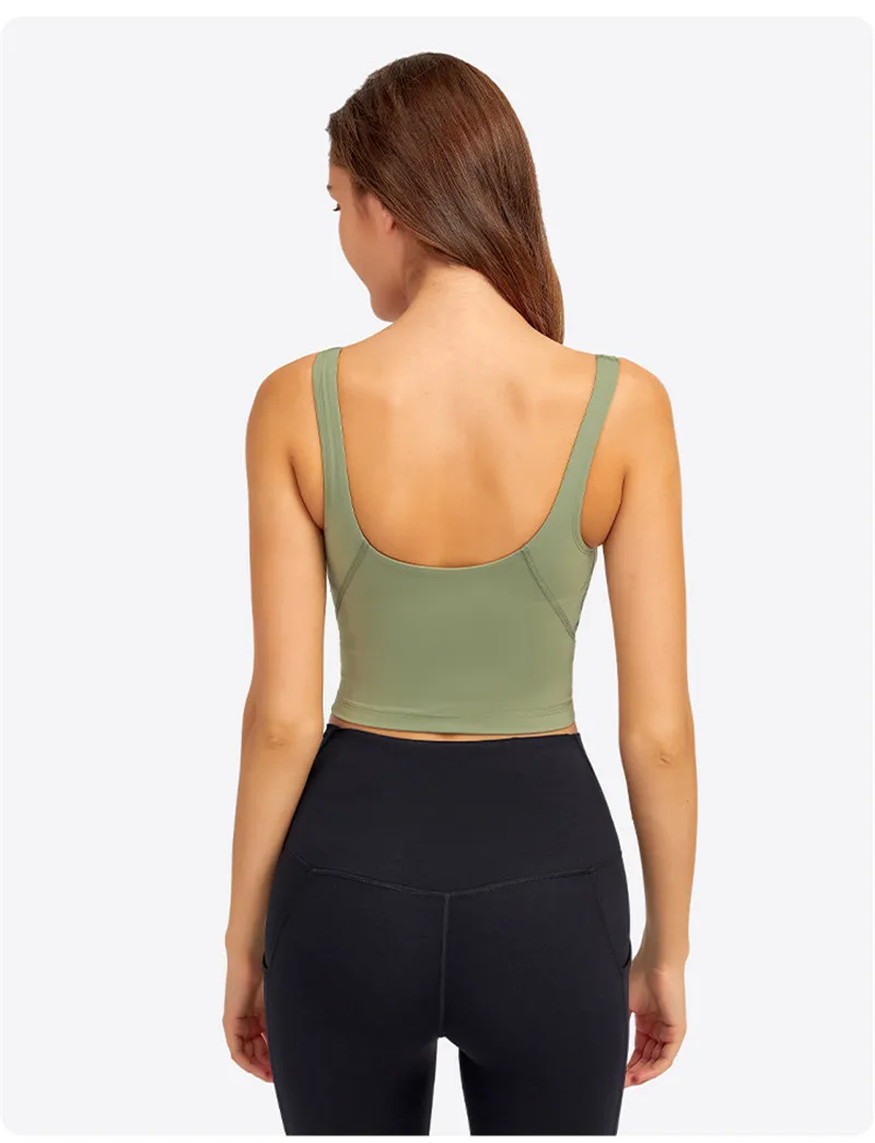 Lulu Fitness Tank Top Women Sports Support Sexy Tight Gym Yoga Vest Buttery Soft Weightless With Removable Chest Pad Custom Logo