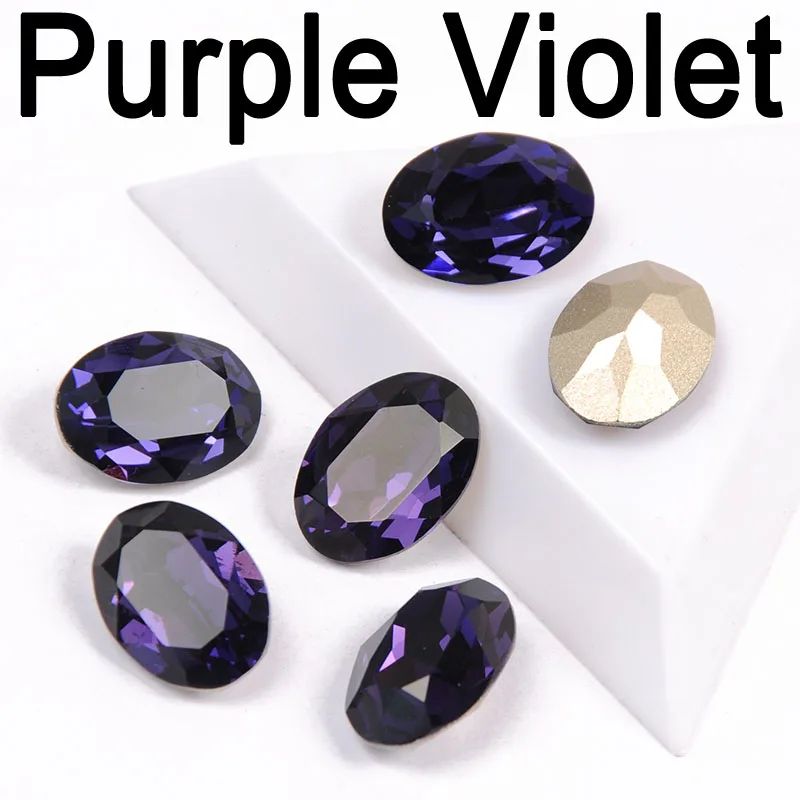 Purple Velvet CTPA3bI# K9 блестящие Швейные Стразы Кристалл Пряжка страз высокое качество Стеклянные Камни DIY Ювелирная одежда вечернее платье ремесла - Цвет: Purple Velvet