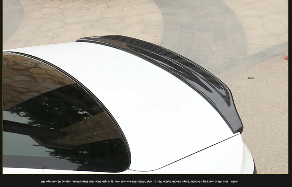 Авто гоночный задний спойлер багажника крыло Крока крыши для A4L ABS углеродного волокна печатных