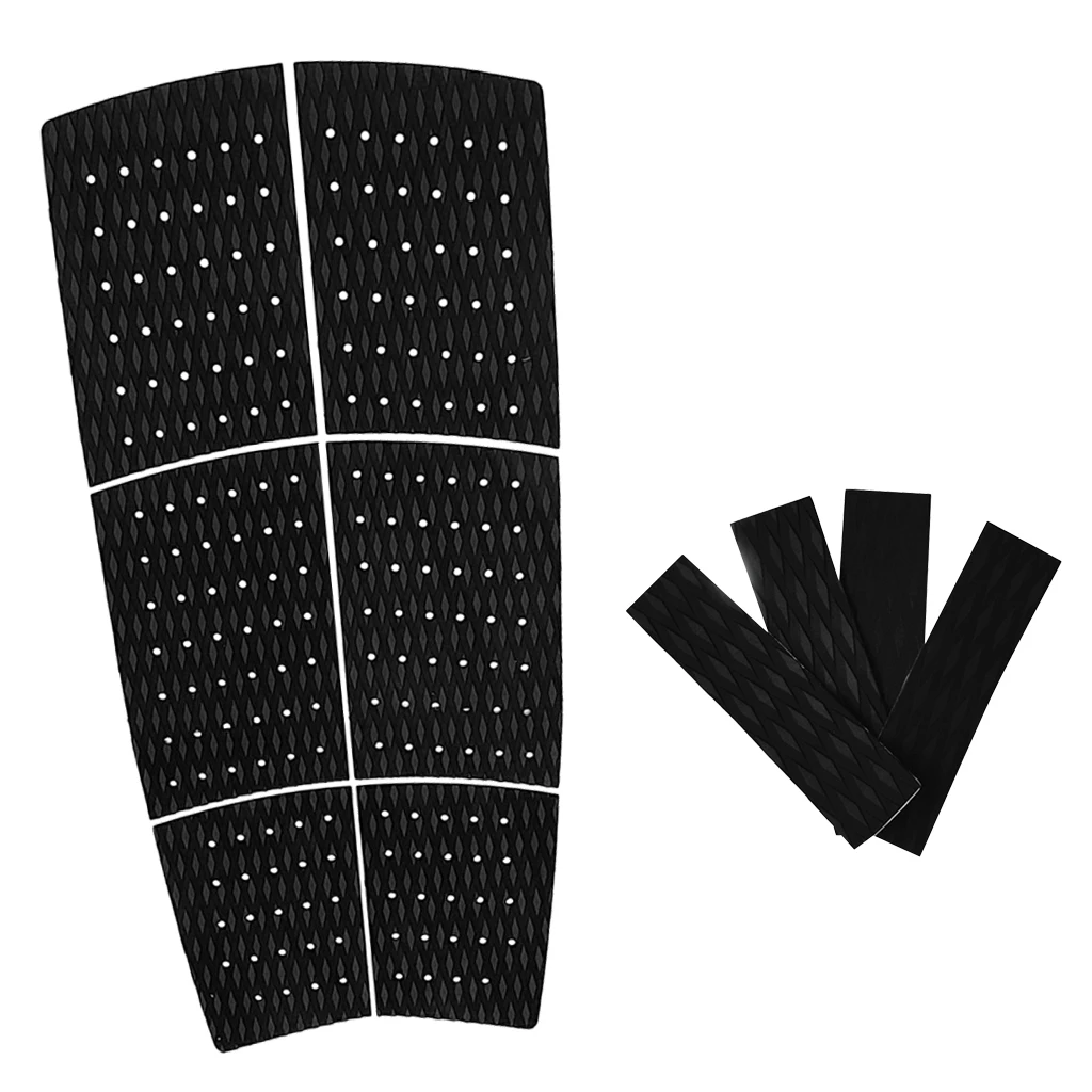 6 Pieces SUP Surf Board Boat Front Foot Traction Pad Deck Grip& 4 Tail Pad Water Sports SUP Front Foot Deck Grip