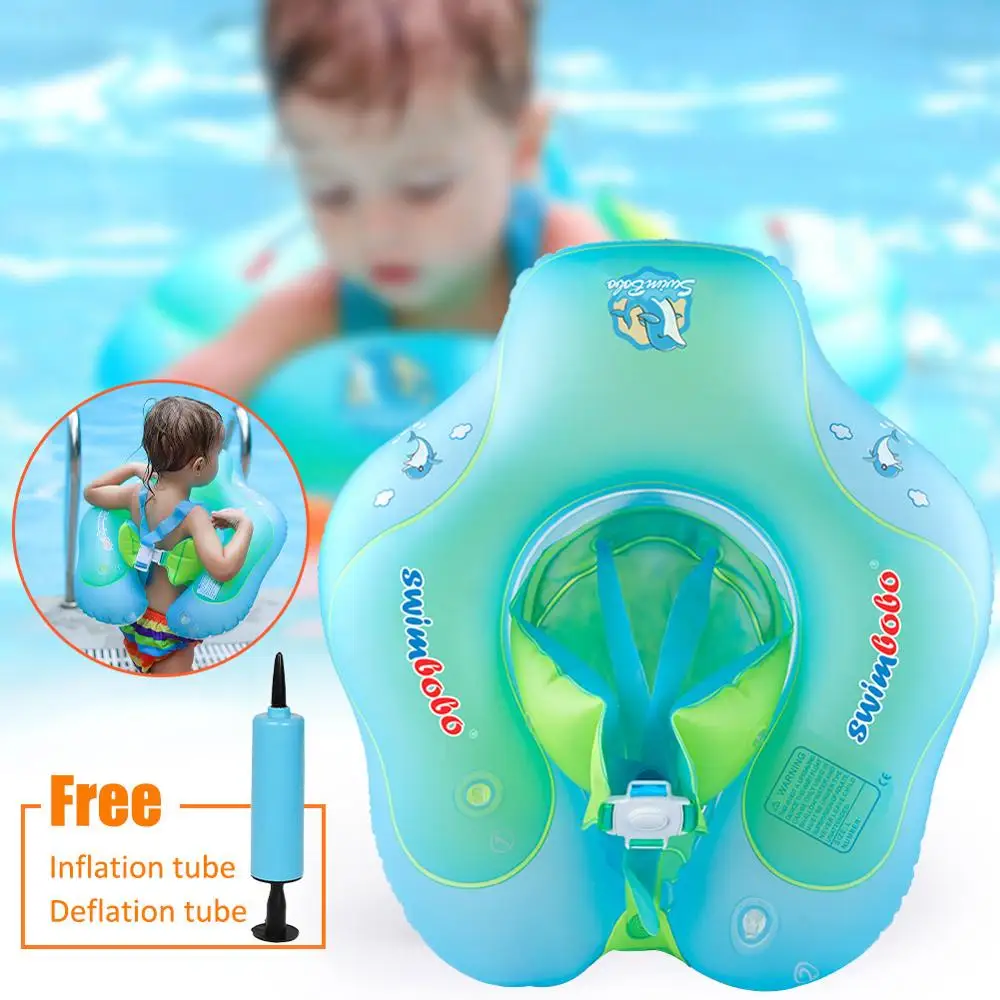 

Hot Inflatable Infant Kids Swimming Pool Rings Double Handle Safety Baby Seat Float Swim Ring Water Toys Swim Circle for Kids