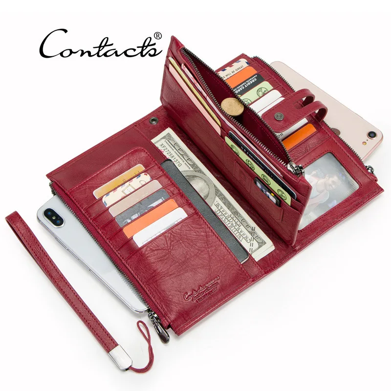 

Dark angel with genuine leather wrist band can put passport ms hand baotou layer leather handbag cross-border issuing