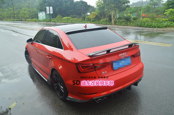 Подходит для AUDI A3 S3 RS3 углеродного волокна задний спойлер заднее крыло