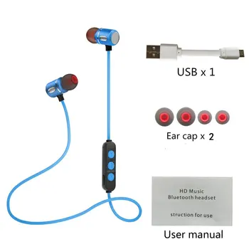 

AX-09 4.1 Wireless Sports Headphones Magnetic Absorption In-ear Stereo Earphone with Mic for iPhone and for Android