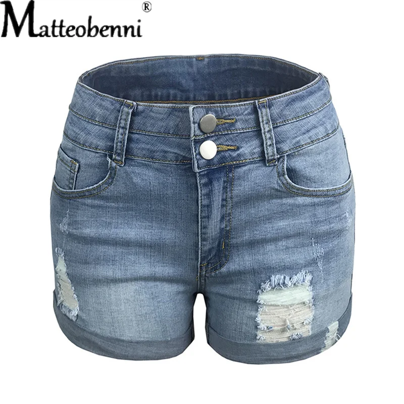 2021 New Casual Summer Ripped Denim Women Shorts Jeans Ladies High Waisted Fur-Lined Leg-Openings Sexy Short Jeans