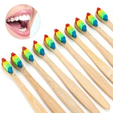 Manooby, 1 шт., Бамбуковая зубная щетка для взрослых, деревянная зубная щетка, Бамбуковая мягкая щетина, древесный уголь для взрослых, уход за полостью рта