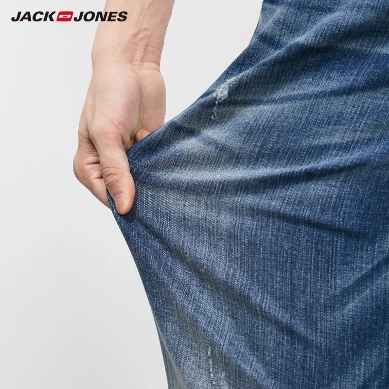 JackJones мужские осенние Стрейчевые зауженные укороченные джинсы модные брюки мужская одежда 218332542 219232506