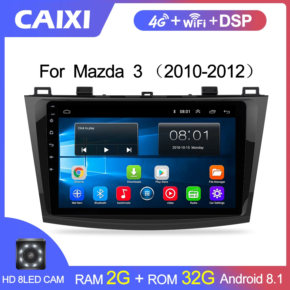 CaiXi " android 8,1 Автомобильный мультимедийный dvd-плеер для Mazda 3 2004-2013 2 din автомобильный dvd gps навигатор Авто Радио стерео плеер