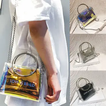 

Fashion Women Handbag Clear Tote Transparent Cross Body Bag Shoulder Jelly Bag