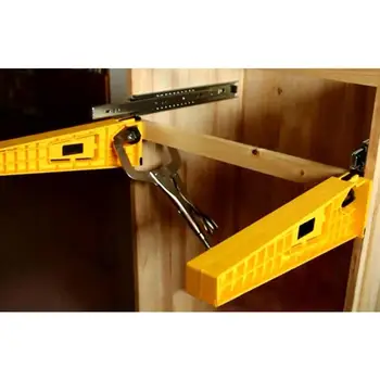 

2pcs Fast Installation of Locator Cupboard Track Stable Durable Installation Fixed Auxiliary Positioning Holder Drawer Slide Jig