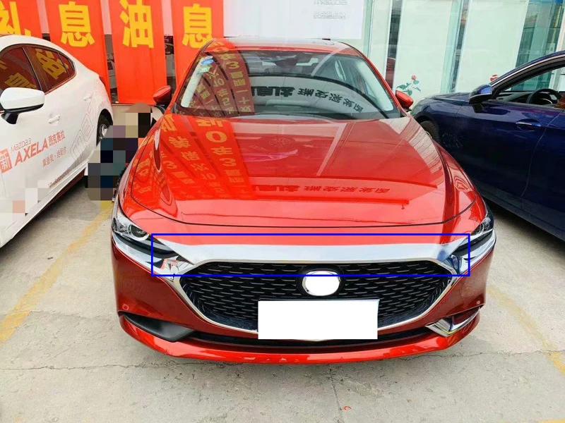 Для Mazda 3 Axela Sedan BP автомобильные аксессуары ABS Хром передний капот решетка решетки бампера губы сетки накладка