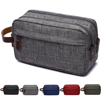 

Soperwillton Men's Toiletry Bag Travel Dopp Kit Bathroom Overnight Bag Shaving Organizer for Toiletries Bag #T02