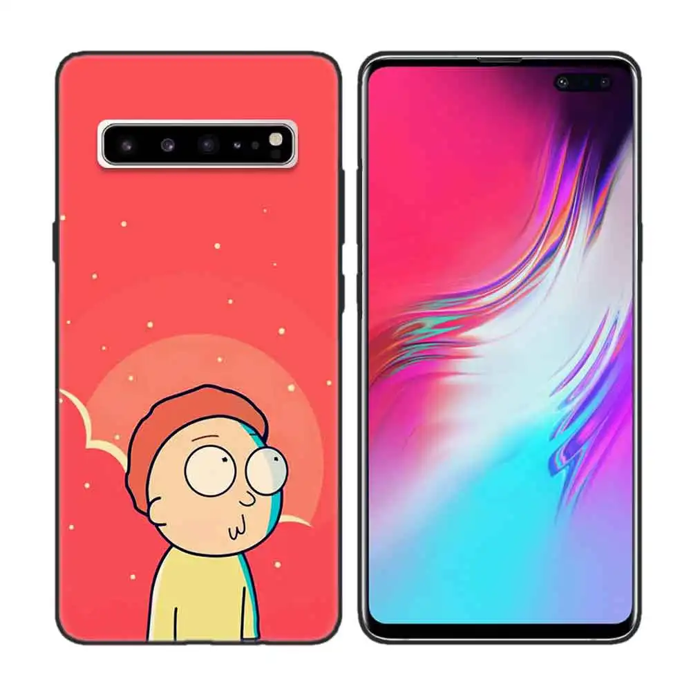 Черный мягкий силиконовый чехол для samsung Galaxy S7 S8 S9 S10 5G S10E J4 J6 J8 M20 Note 8 9 Edge Plus Cas Rick and Morty S