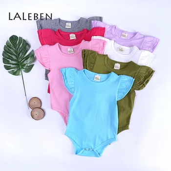 

Baby Clothes Girl 2019 Summer Kids'Wear New Knitted Cotton Short Flying Sleeve BABY Triangle Climbing 3-24 Month Baby Jumpsuit