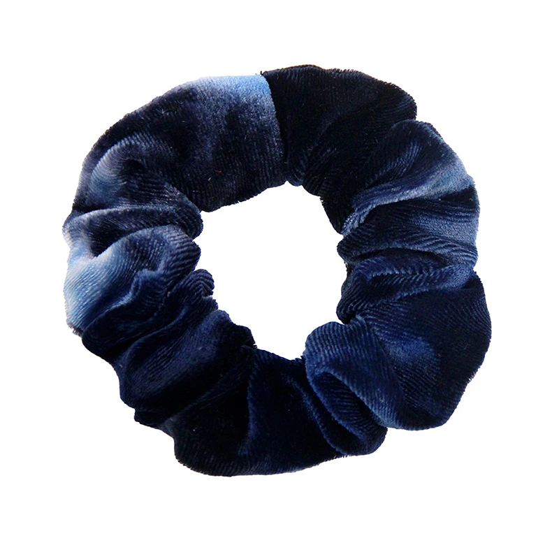 45-navy blue Мягкие бархатные резинки для волос «конский хвост», эластичные резинки для волос для женщин, зимние Роскошные модные аксессуары для волос, головные уборы для девочек - Цвет: 45-navy blue
