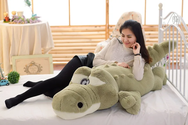 

Plush Toys Large Size Crocodile Doll Pillow Activity Birthday Gift Customizable Add Logo