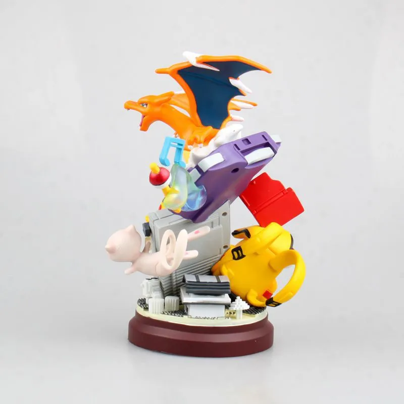 Аниме статуя из смолы Gameboy Pika Mewtwo Charizard, фигурки, игрушки, сказочные Покемоны, фигурки, коллекция игрушек, подарки для детей