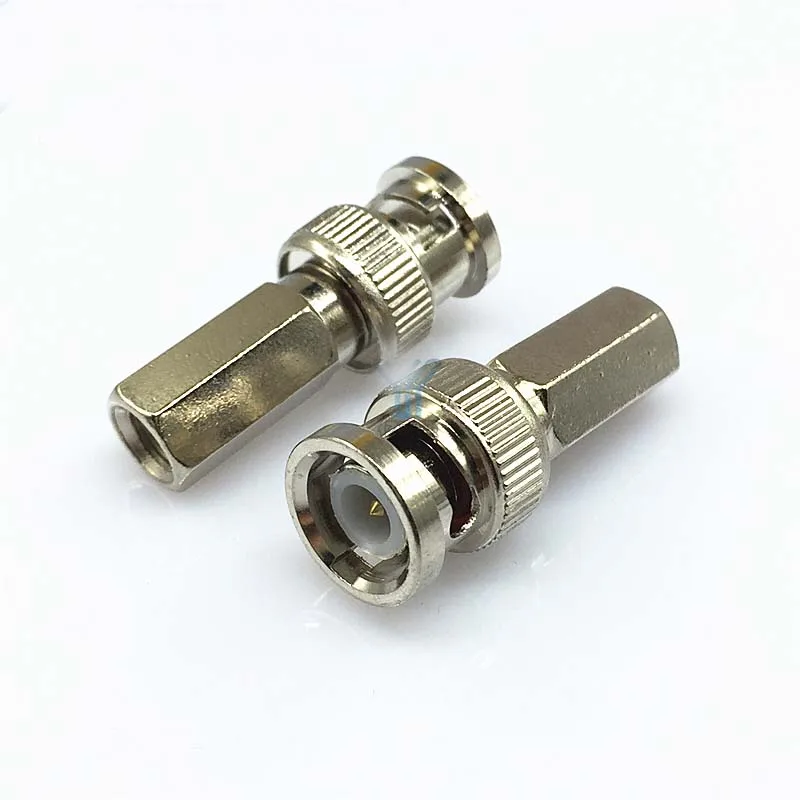 

100pcs wholesale BNC Connector Male plug adapter for Twist-on Coaxial RG58 RG59 RG60 Cable for LED CCTV IP Camera Surveillance