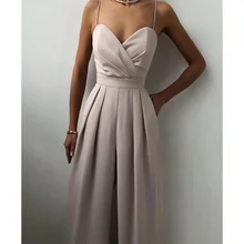 

Sling Waist Straight Mopping Minimalist Jumpsuit Spring and Summer Women's 2021 New Fashion Skinny Sleeveless Sling Jumpsuit