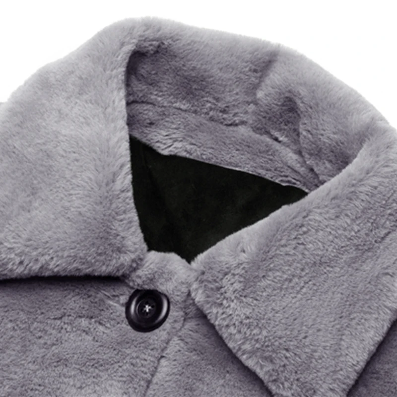 Nerazzurri Oversized warm soft furry faux fur