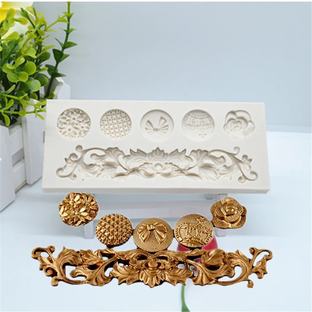 Luyou 1pcs Flower Button Cake Silicone Resin Molds Fondant Mold Birthday Decorating Tools Kitchen Baking Accessories FM792 | Дом и сад