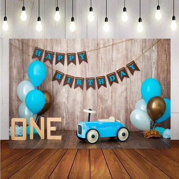 

1st birthday backdrop for photography wooden floor background for photo studio car first one photographic back drops vinyl floor