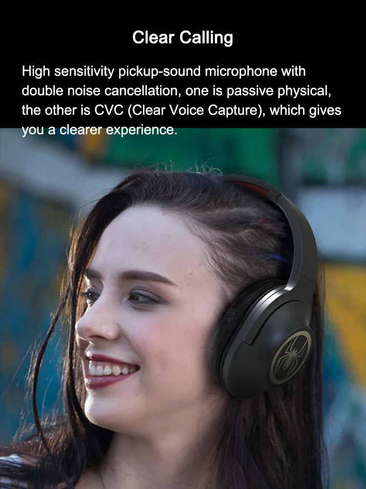 Marvel's original Spider-Man V5.0 Bluetooth Headset Iron Man Wireless Stereo Headset Captain America