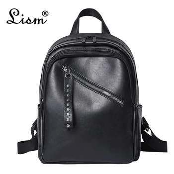 

Female Rivets Backpack Fashion Women Backbag Large Capacity Ladies Backpack PU School Bags For Teenager Girl Sac a Dos Mochila