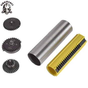 

SINAIRSOFT R85 Gear Set Stainless Steel Cylinder 19 Teeth Piston SR25 L85 Apply To AEG Paintball Hunting Airsoft Accessories
