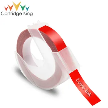 

1pcs White on Red Dymo 3D 9mm Embossing Label Tape Compatible for Dymo 1610 12965 1540 1880 for Motex E101 Label Makers