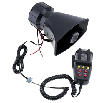 

100W Dc12V 120Db 7 Sound Car Electronic Warning Siren Motorcycle Alarm Firemen Ambulance Loudspeaker