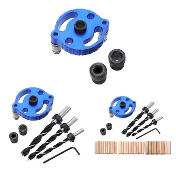 

6/8/10mm Drilling Locator Bits Anodized Surface Durable Aluminium Alloy Woodworking Hole Drill Hole Puncher Guide Locator Jig