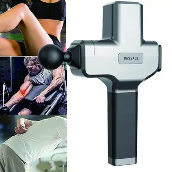 

Low Noise Muscle Massage Gun Deep Tissue Therapy with 4 Massage Heads Pain Relief Relaxation Slimming Fitness equipment dropship