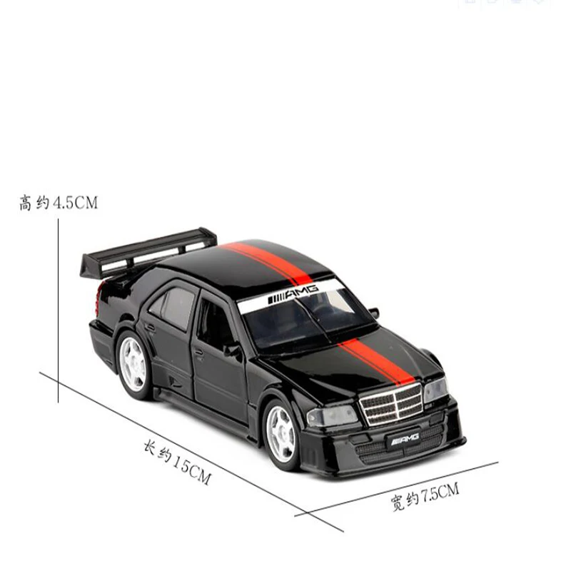 Игрушечные машинки, 1:32, масштаб, Mercedes-Benz, C-CLASS, AMG, сплав, литье под давлением, звук и светильник, модель, детский подарок на день рождения