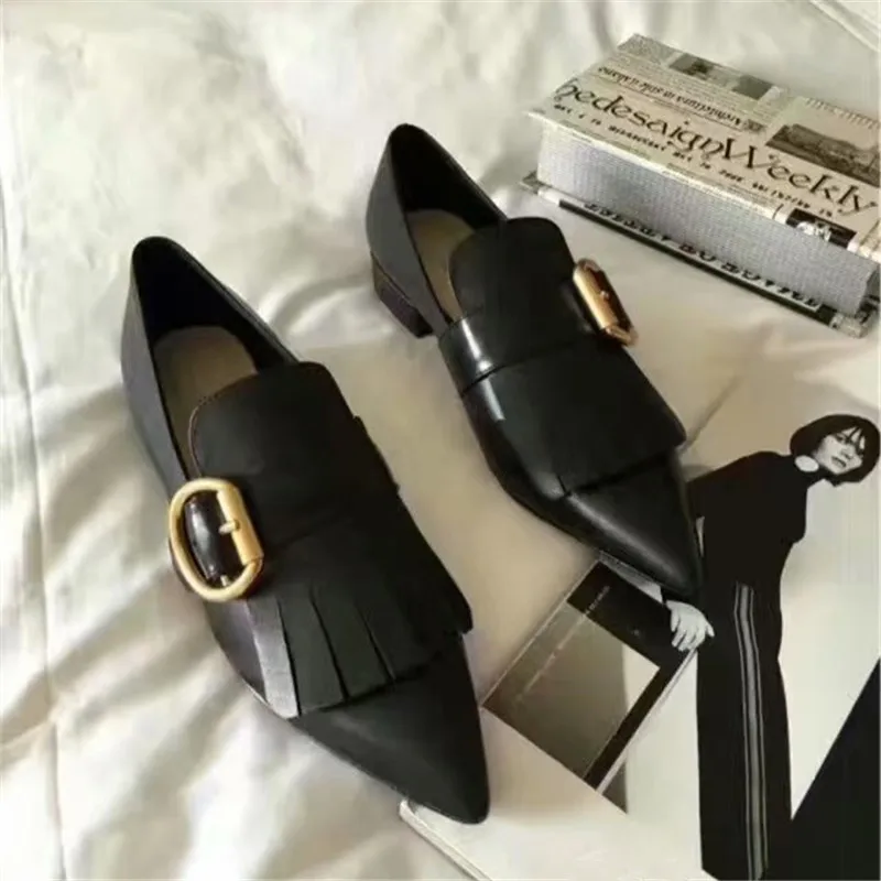 Женская обувь на плоской подошве; scarpe donna; женская обувь с пряжкой; лоферы с острым носком; женская обувь из мягкой кожи на низком каблуке; Zapatos De Mujer