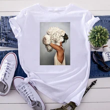 Best Price T Shirt Woman Flovers Girl Painting Personality Women'S T Shirts Vintage Casual Tshirts For Women Crewneck Hip Hop Women Shirt Best Price T Shirt Woman Flovers Girl Painting Personality Women'S T Shirts Vintage Casual Tshirts For Women Crewneck Hip Hop Women Shirt