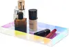Acrylic Vanity Organizer Colorful Makeup Tray iridescent cosmetics Organizer Holder Storage Makeup Tray Solution 1