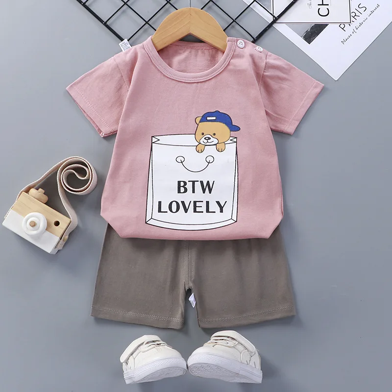 Boys Girls Cartoon Clothing Set Children Clothes Baby Clothing Set Kids Unicorn Cartoon  Vest Shorts+Pants Sets baby clothes set for girl Clothing Sets