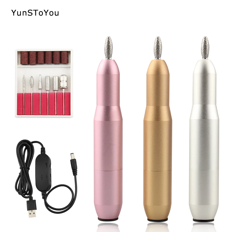 Electric Nail Drill Machine 20000 RPM Manicure Set USB Portable Pen for Gel Polisher Pedicure Tools | Красота и здоровье