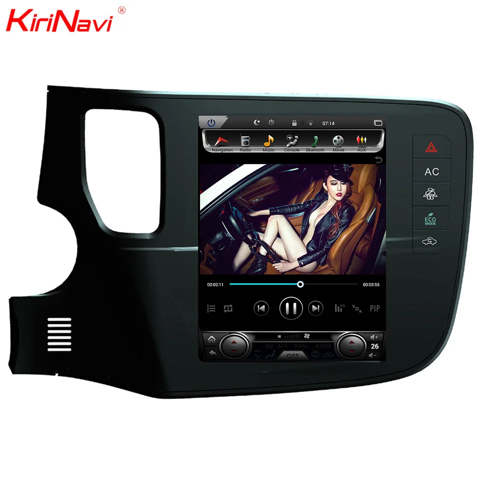 KiriNavi 1 din Android 8,1 10," сенсорный экран автомобиля радио gps навигация для Mitsubishi Outlander автомобильный мультимедийный плеер 2013