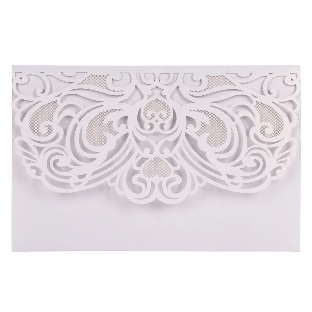  10pcs European Openwork Wedding Invitation Creative Birthday Card Personalized Weddings Stickers Gr - 4.00005E+12
